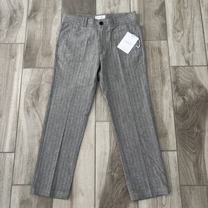 I Love Ugly Striped Gray Kobe Pants Size Small Slim Cotton Blend NWT